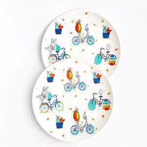 🤍2 Colorful Bicycle Design Plates